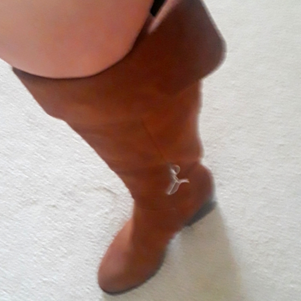 Brown ladies knee high  boots